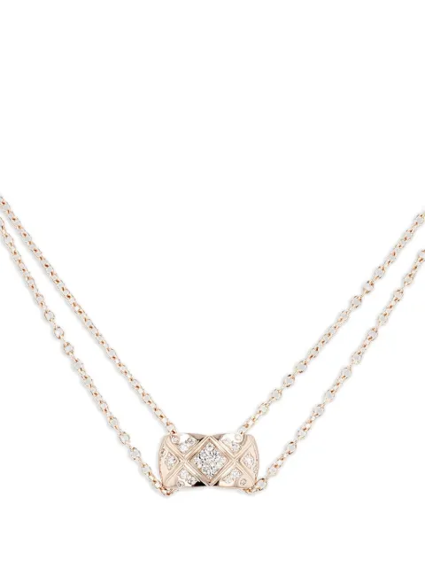 CHANEL Pre-Owned collar Coco Crush en oro rosa con diamantes