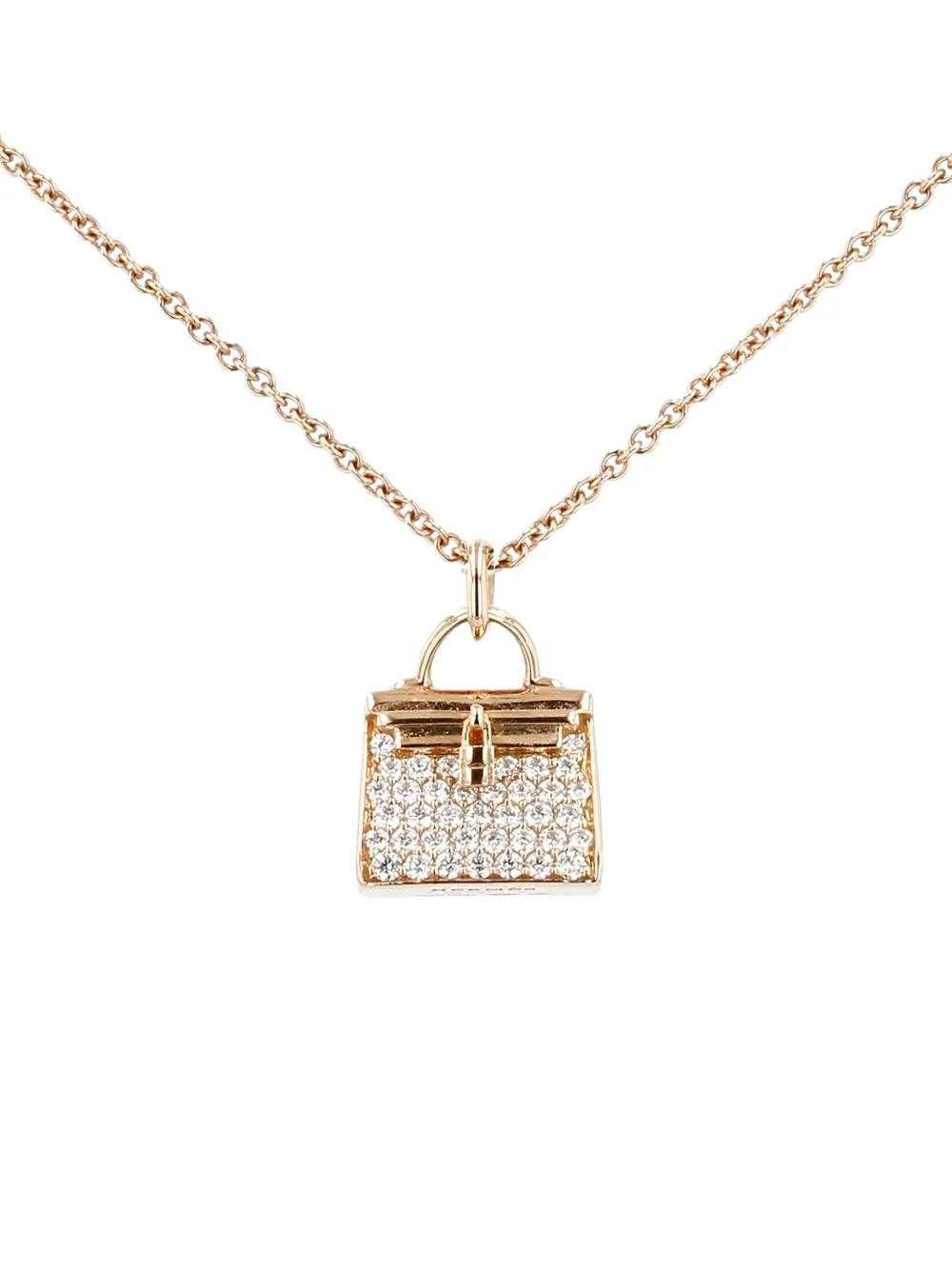 Hermès Pre-Owned Amulettes Kelly ダイヤモンド ネックレス - ピンク Hermès Pre-Owned Amulettes Kelly ダイヤモンド ネックレス - ピンク