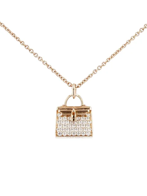 Hermès Pre-Owned collar Amulettes Kelly en oro rosa