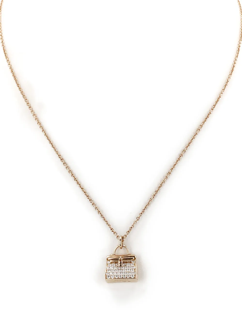 Hermès Pre-Owned pink gold Amulettes Kelly diamond necklace | Image 2