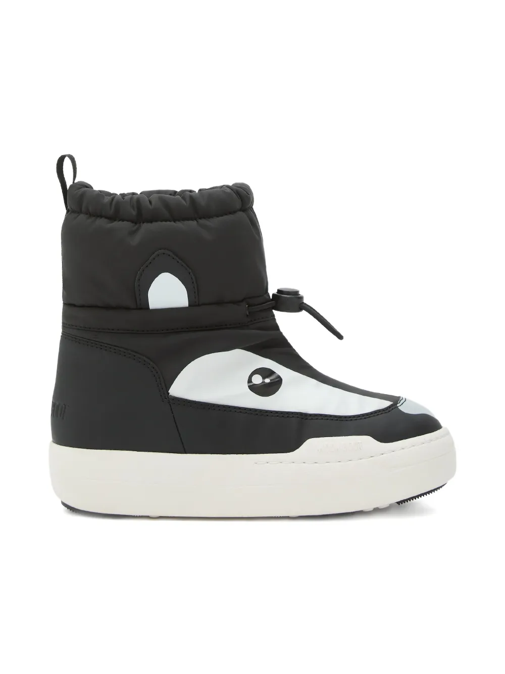 Moon Boot Kids' Park Strap Panda Face Snow Boots In Black