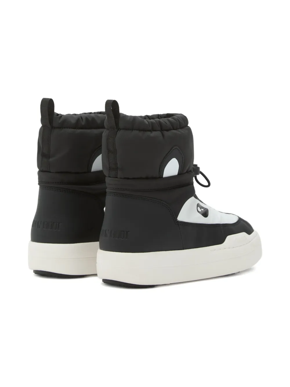 Moon Boot Kids Park Strap panda face snow boots Black