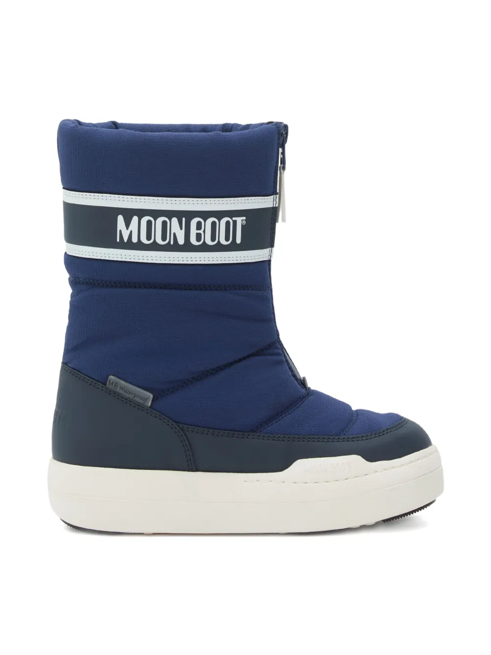 Moon Boot Kids Park Strap zip-front quilted snow boots Blue