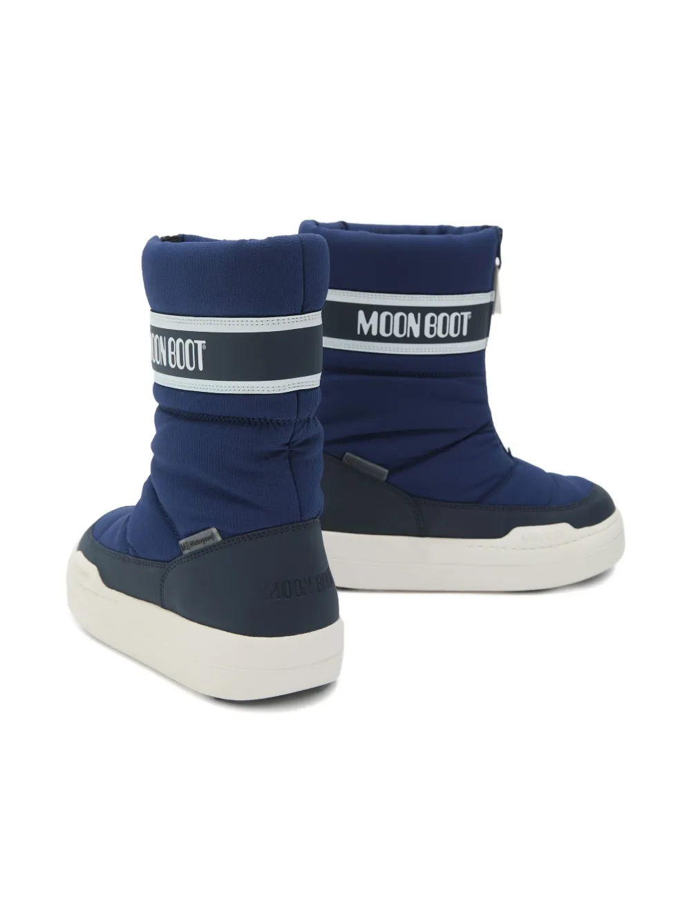 Moon Boot Kids Park Strap zip-front quilted snow boots Blue