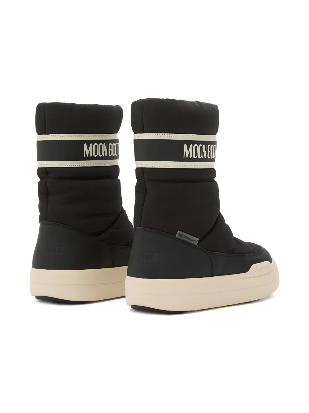 Moon Boot Kids Park Strap zip-front quilted boots - Zwart