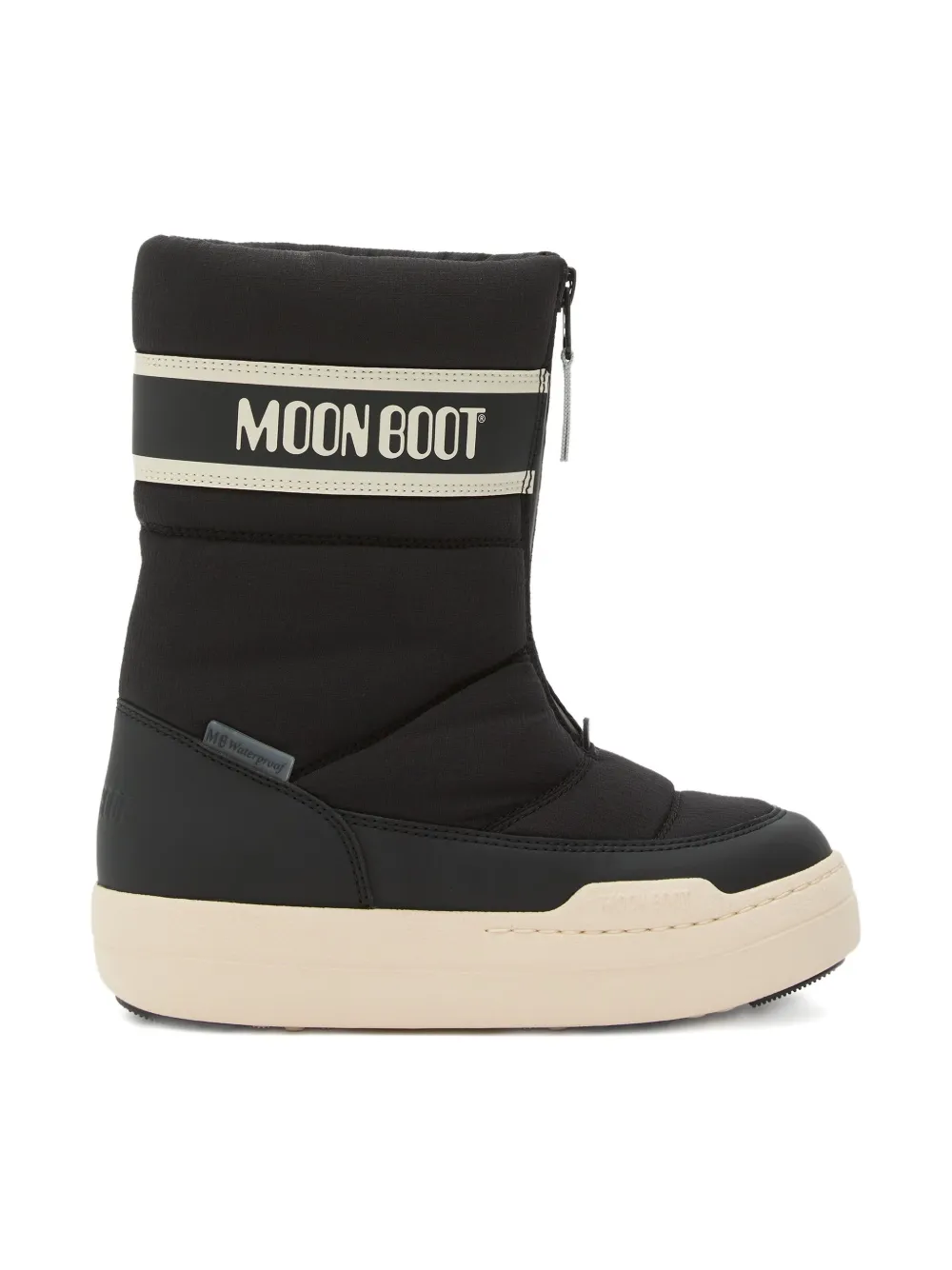 Moon Boot Kids Park Strap zip-front quilted boots Black