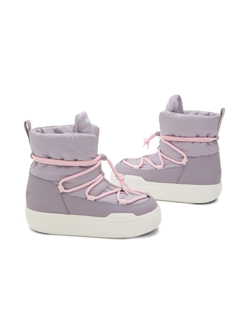 Moon Boot Kids padded lace-up snow boots Purple
