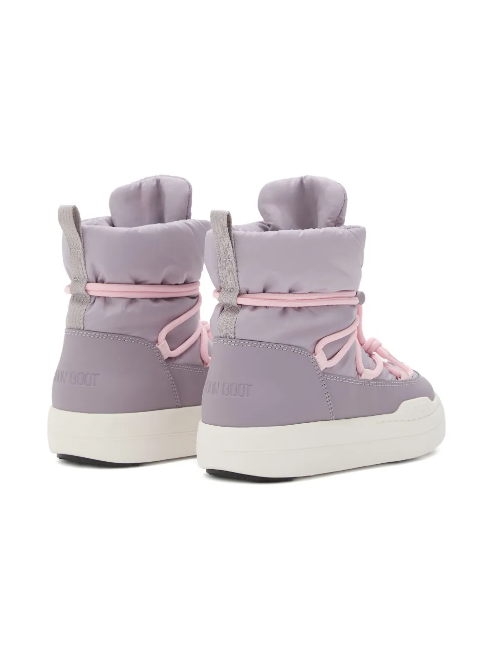 Moon Boot Kids padded lace-up snow boots Purple