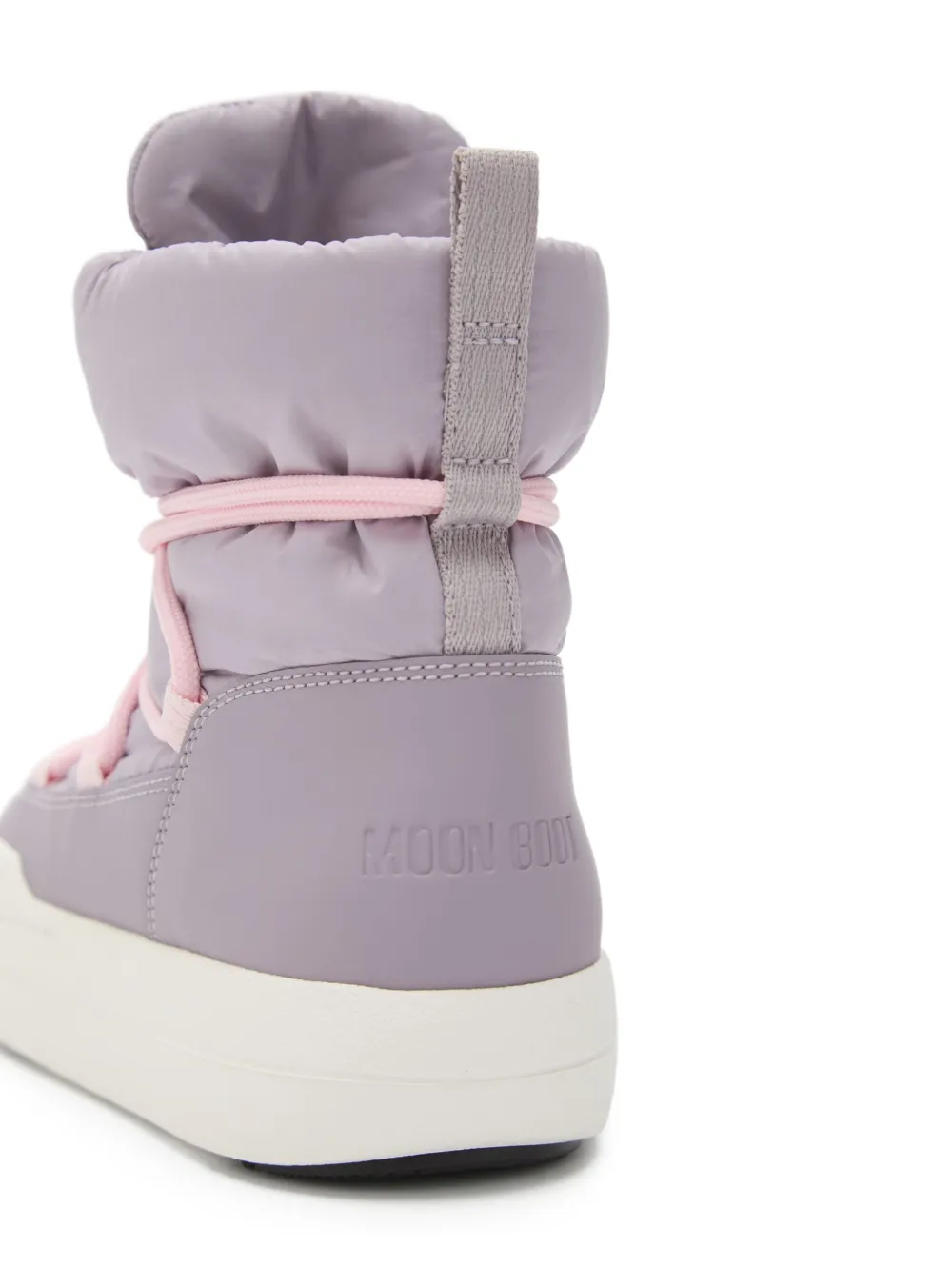 Moon Boot Kids padded lace-up snow boots Purple