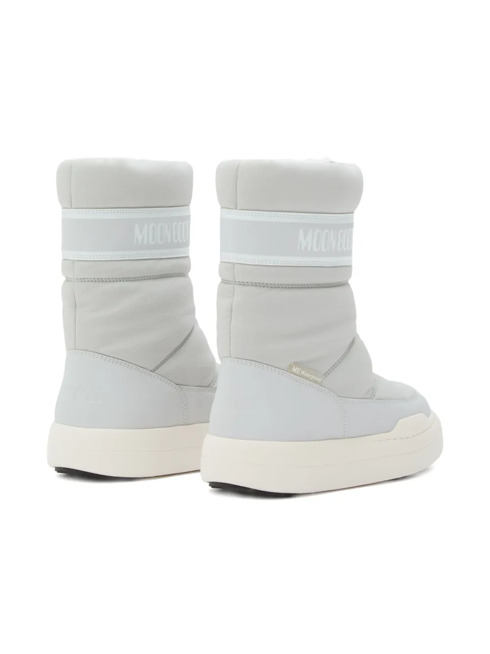 Moon Boot Zip-front Quilted Snow Boots In Gray