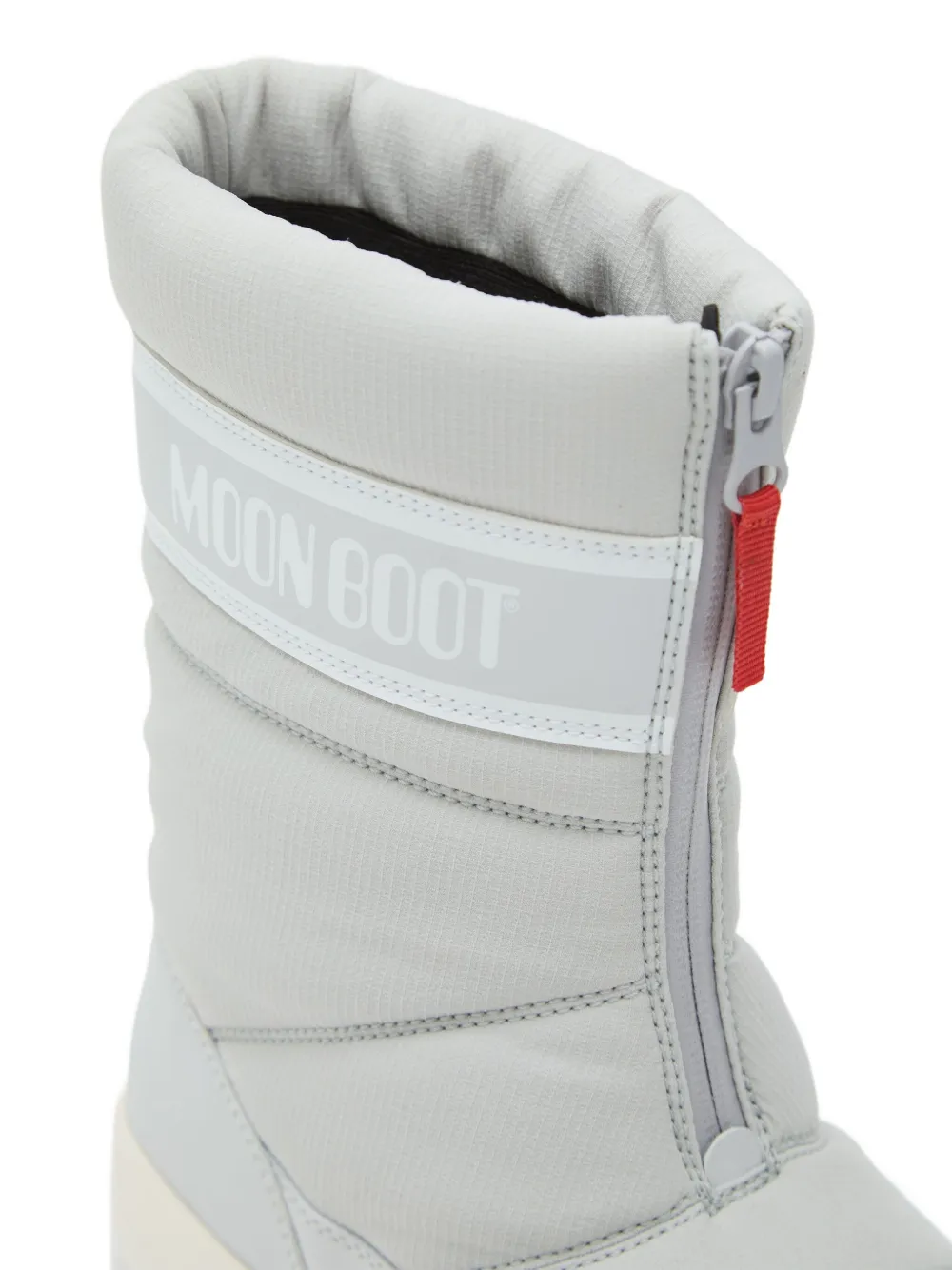 Moon Boot Zip-front Quilted Snow Boots In Gray
