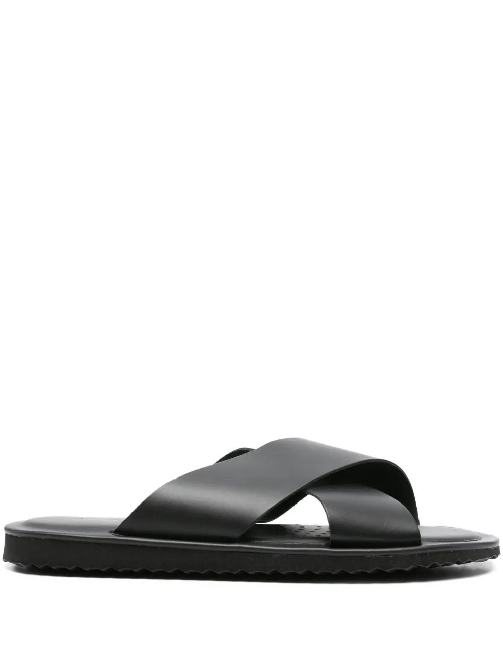 Geox Erice cross-strap leather sandals Black