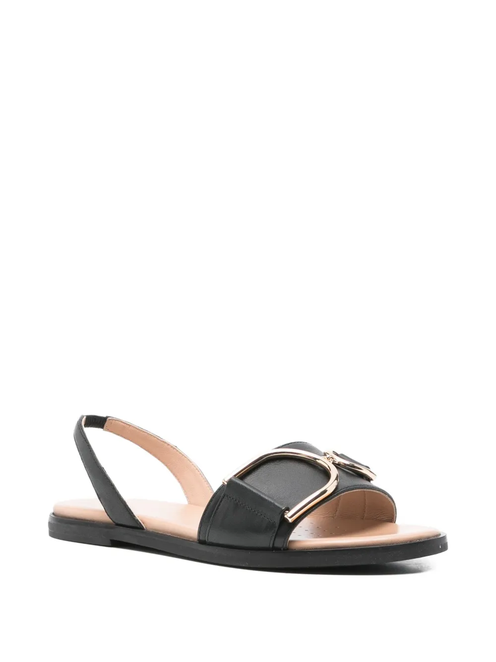 Geox Naileen buckle slingback sandals Black