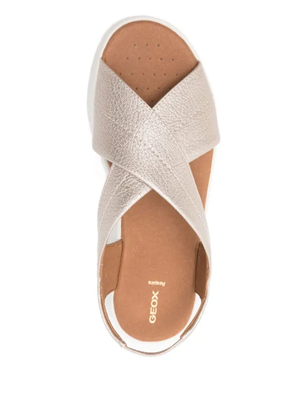 Geox 40mm Dandra Crossover Slingback Sandals Gold FARFETCH ID