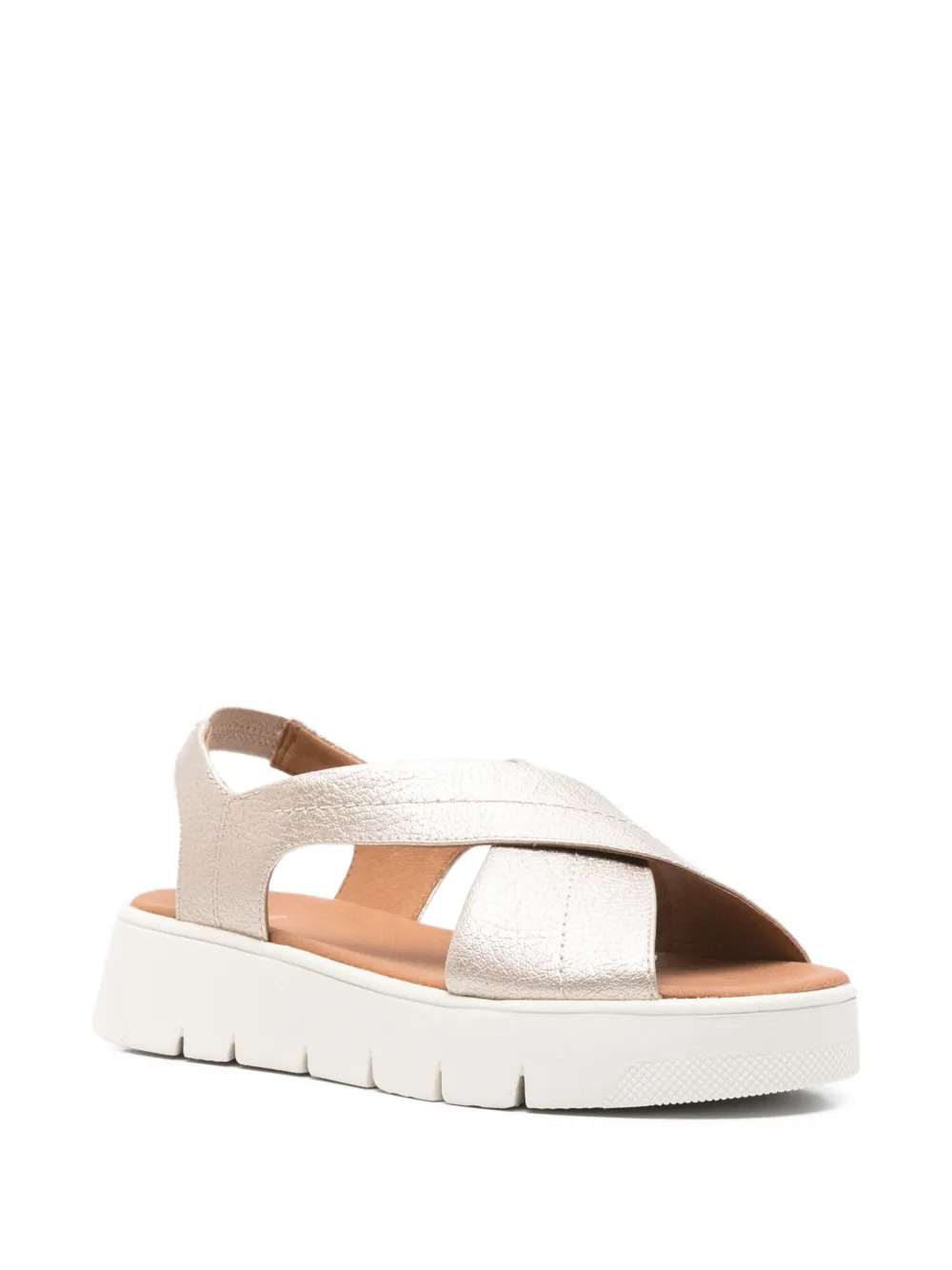 Geox 40mm Dandra crossover slingback sandals Gold