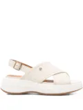 Geox 55mm Spherica cross-strap platform sandals - Neutrals