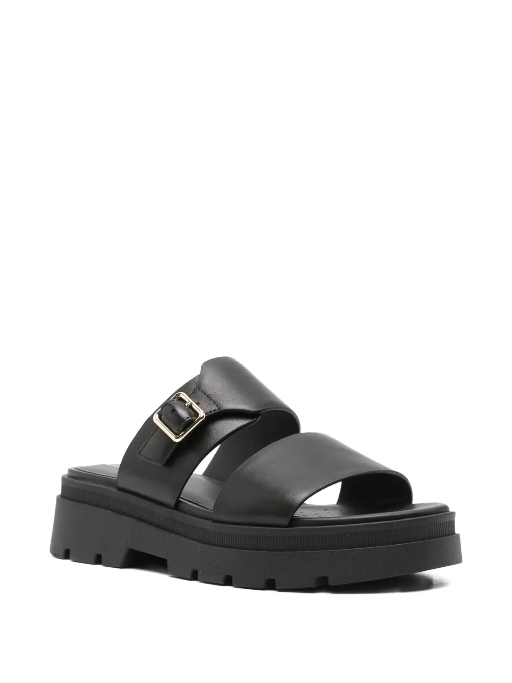 Geox buckle-detail platform sandals Black