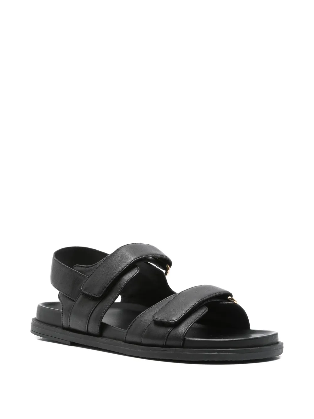 Geox Adelash double-strap leather sandals Black