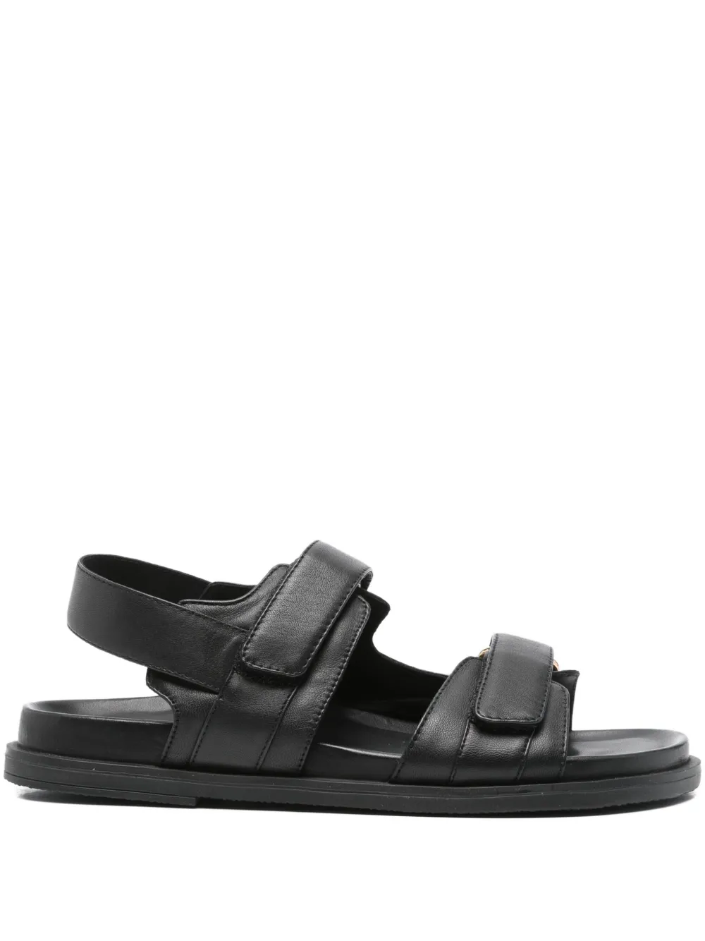 Geox Adelash double-strap leather sandals Black