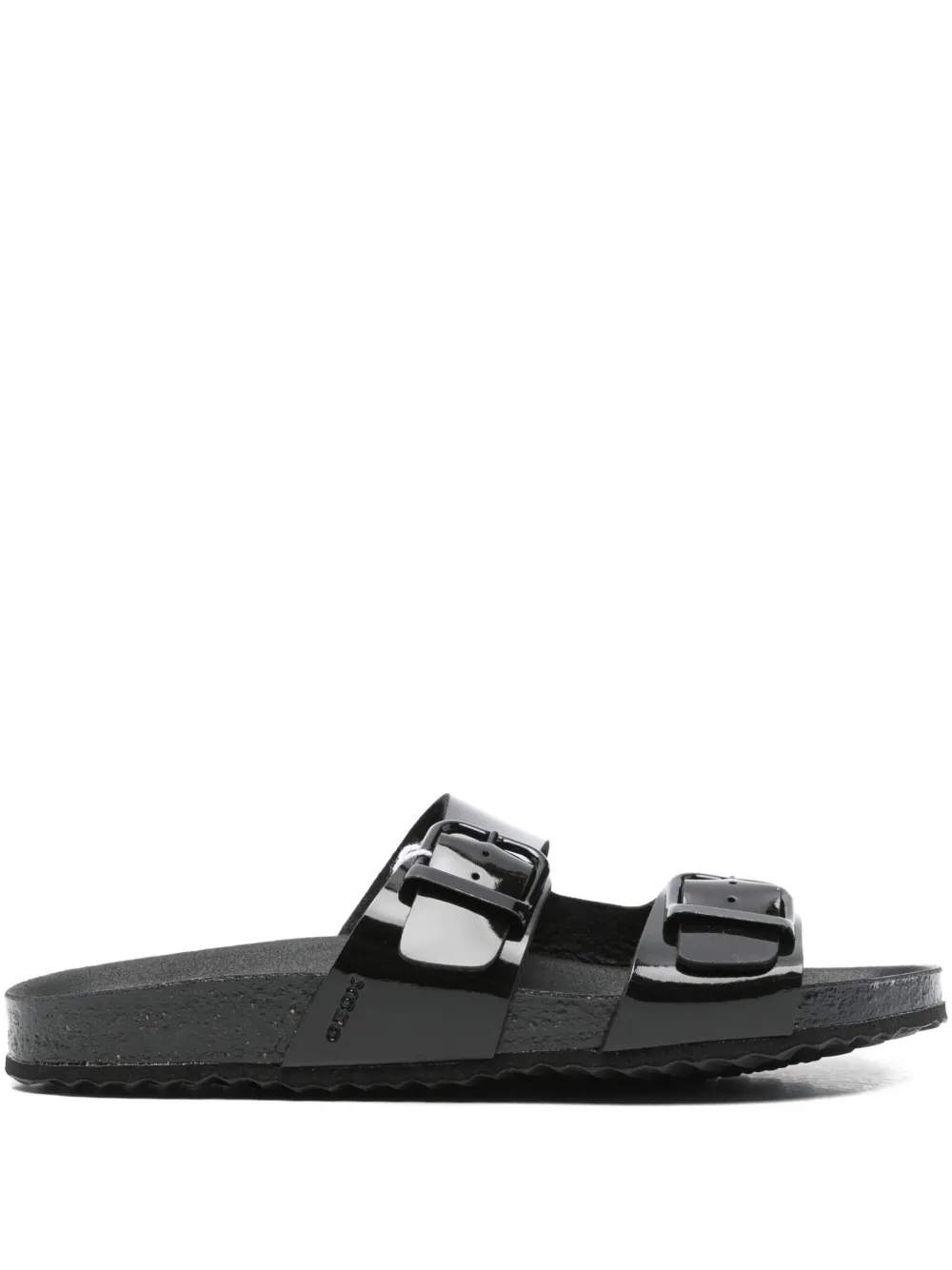 Geox buckle-detail slippers Black