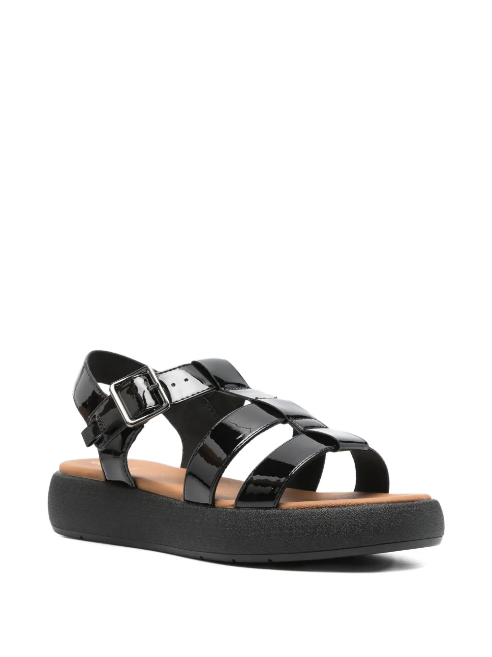 Geox 40mm D Camalei buckle-fastening platform sandals Black