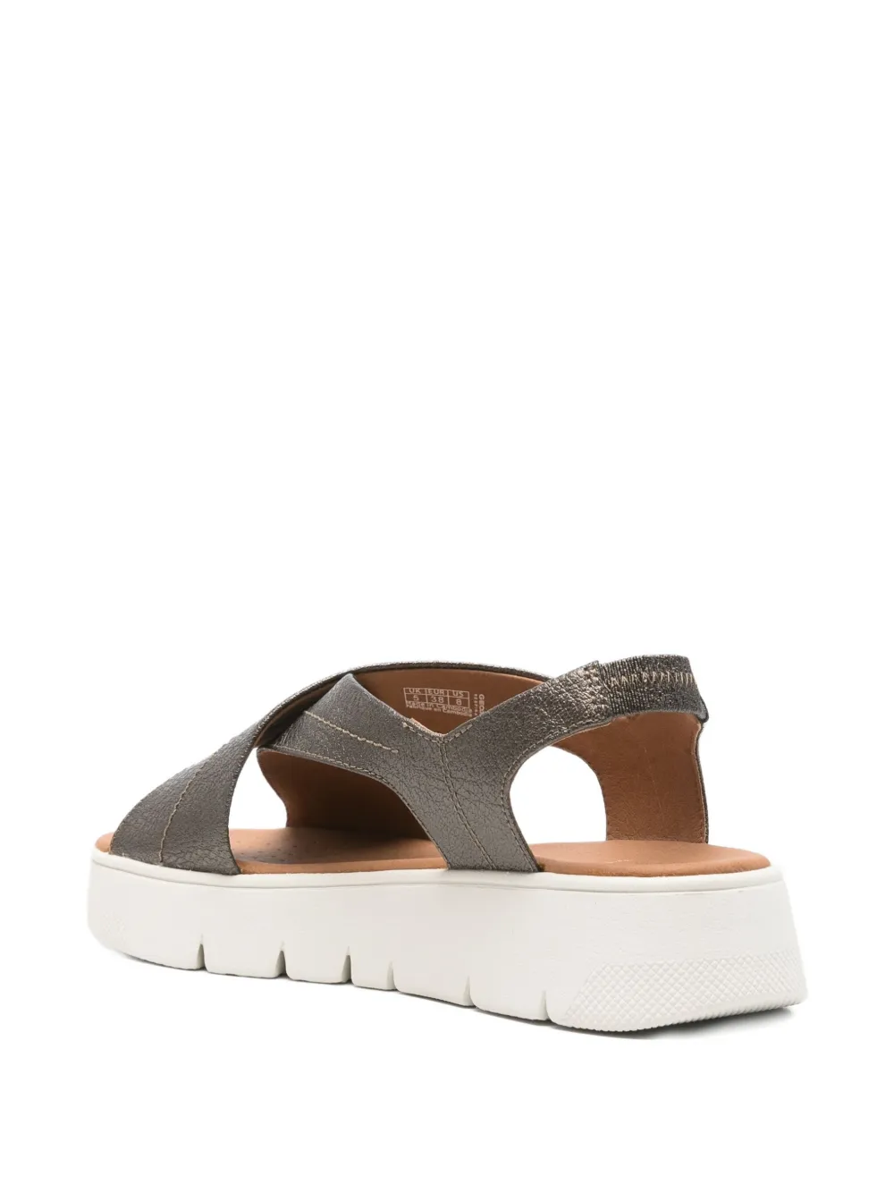 Geox 40mm D Dandra crossover slingback sandals Brown