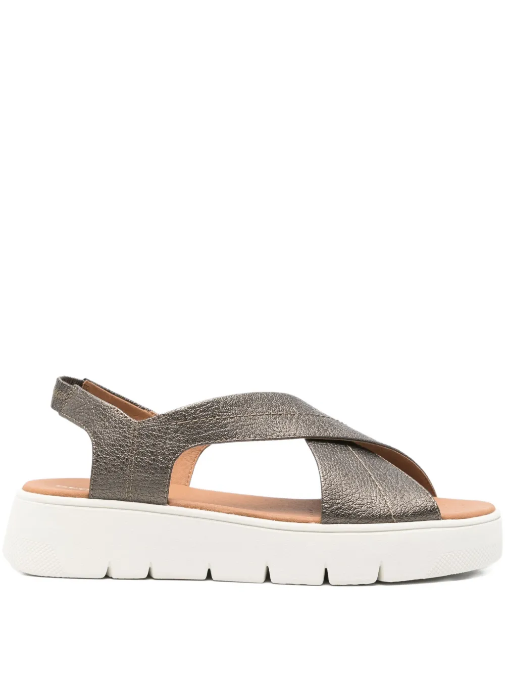 Geox 40mm D Dandra crossover slingback sandals Brown