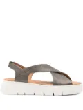 Geox 40mm D Dandra crossover slingback sandals - Brown