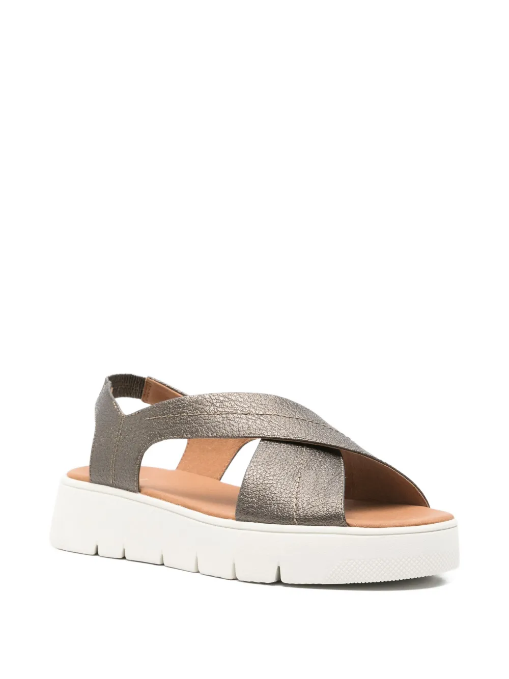 Geox 40mm D Dandra crossover slingback sandals Brown