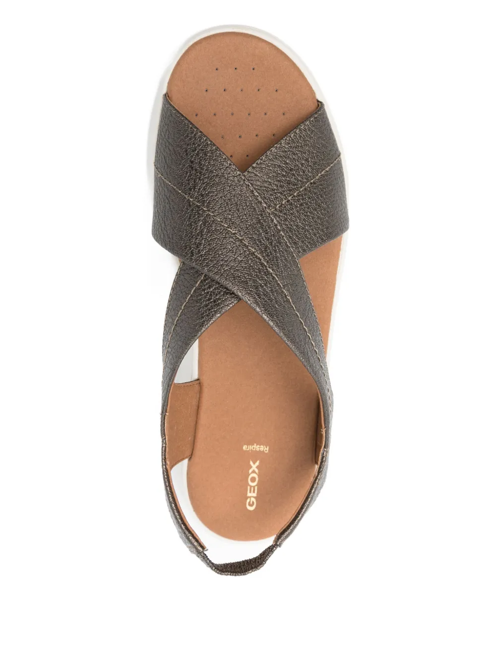 Geox 40mm D Dandra crossover slingback sandals Brown