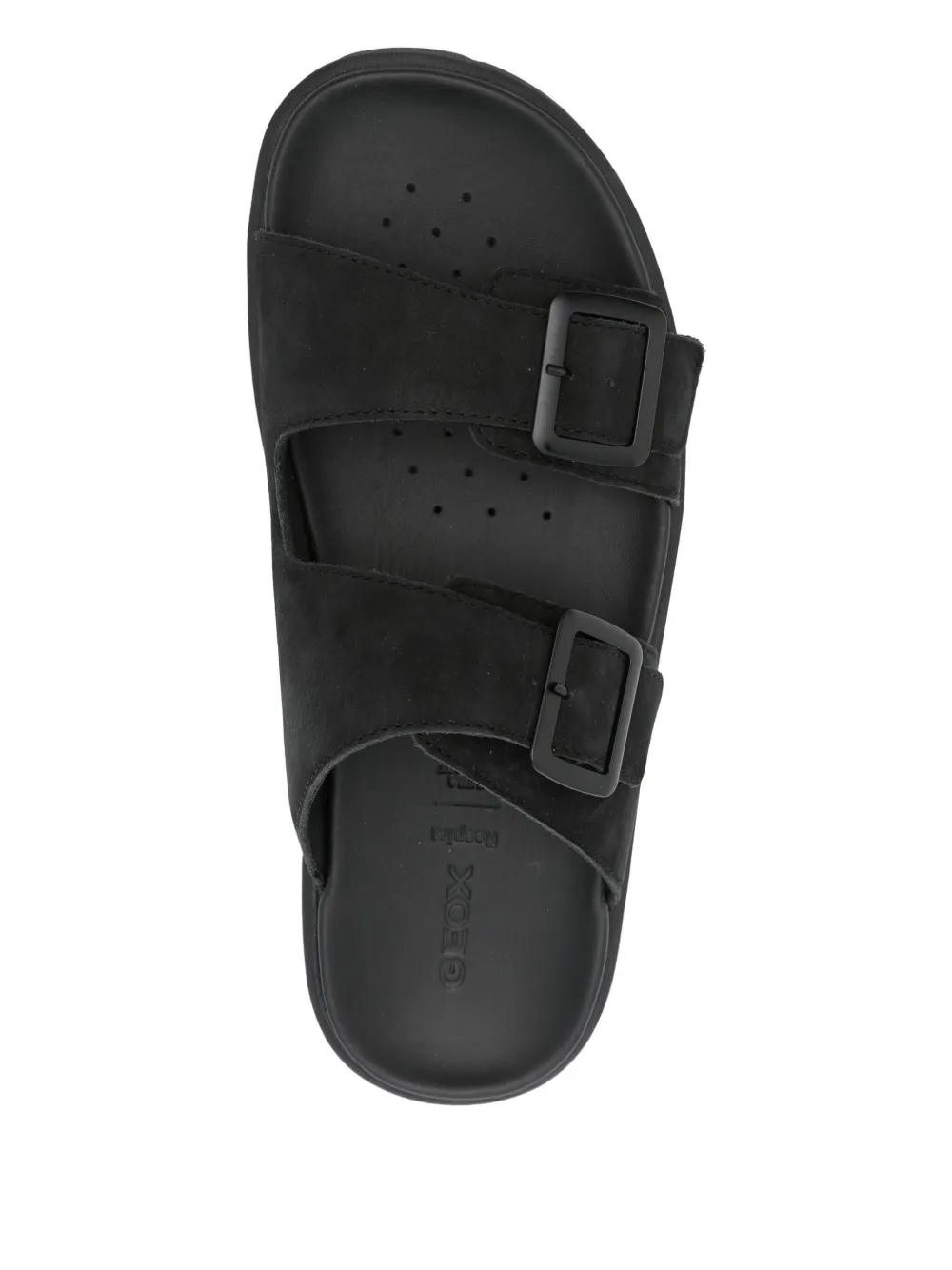 Geox double buckle sandals Black