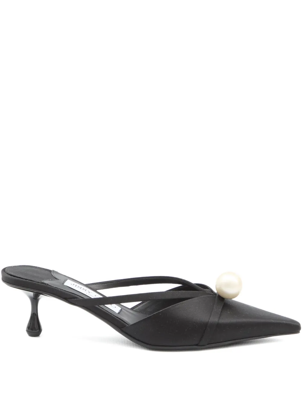 Jimmy Choo 50mm Sana pearl-embellished mules Black