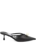 Jimmy Choo 50mm Sana pearl-embellished mules - Black