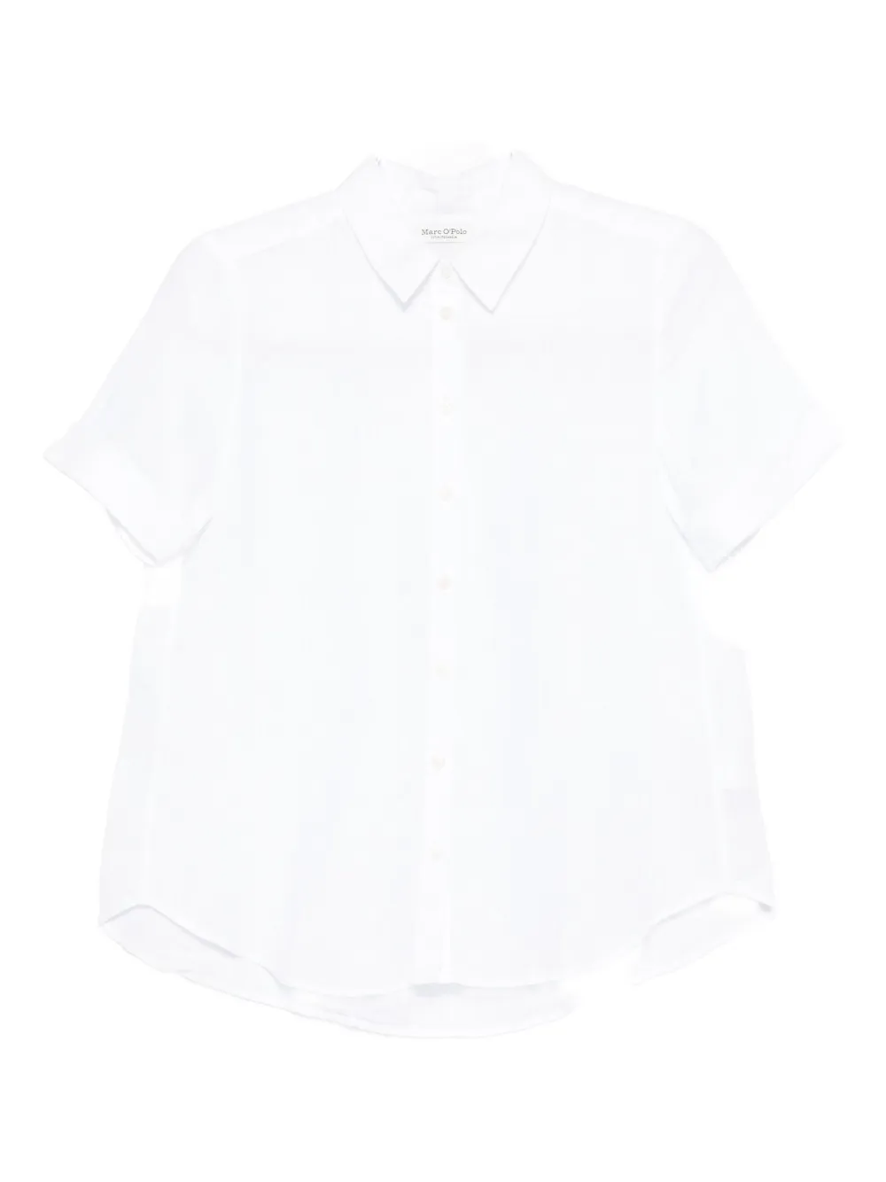 Marc O'polo Short-sleeve Button-up Shirt In White