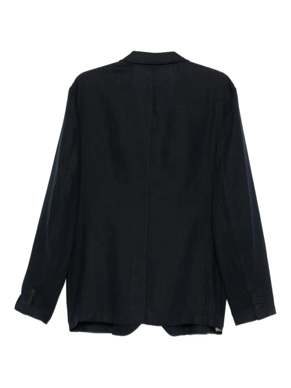 Marc O'Polo Linnen blazer met gekerfde revers Blauw