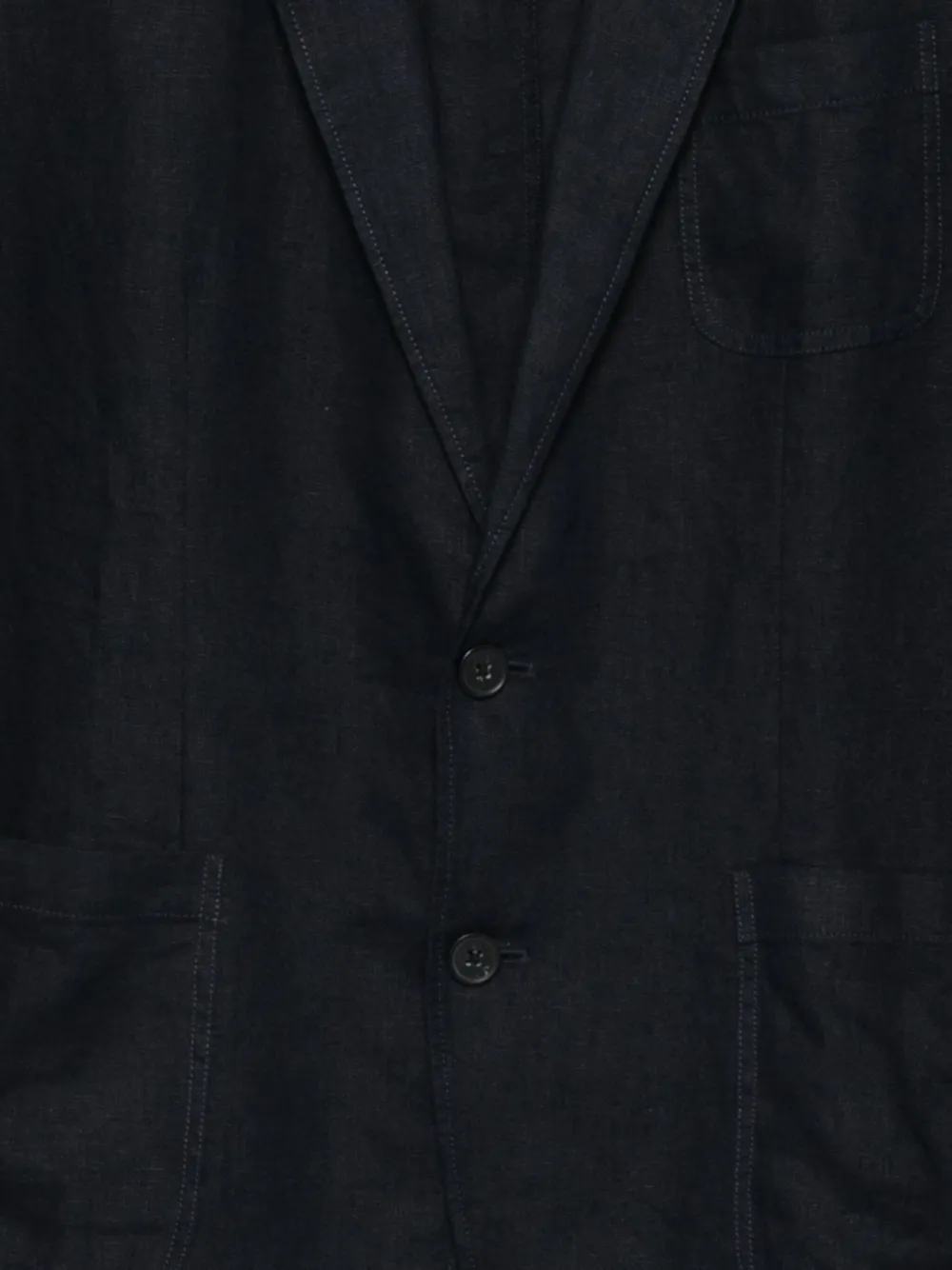 Marc O'Polo Linnen blazer met gekerfde revers Blauw