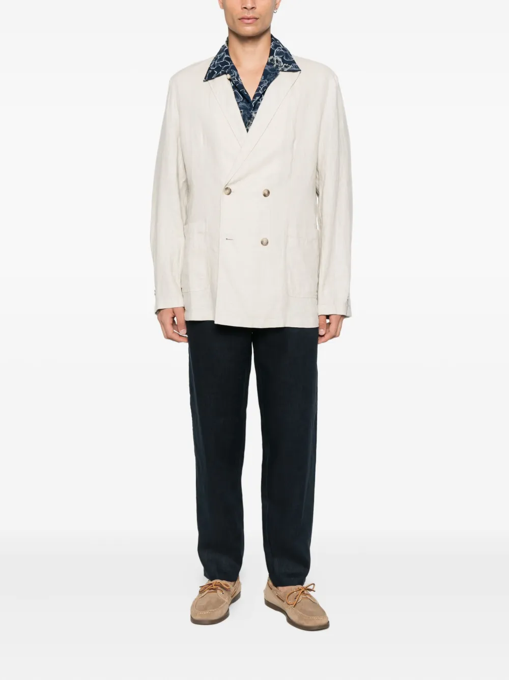 Marc O'Polo Linnen blazer Beige