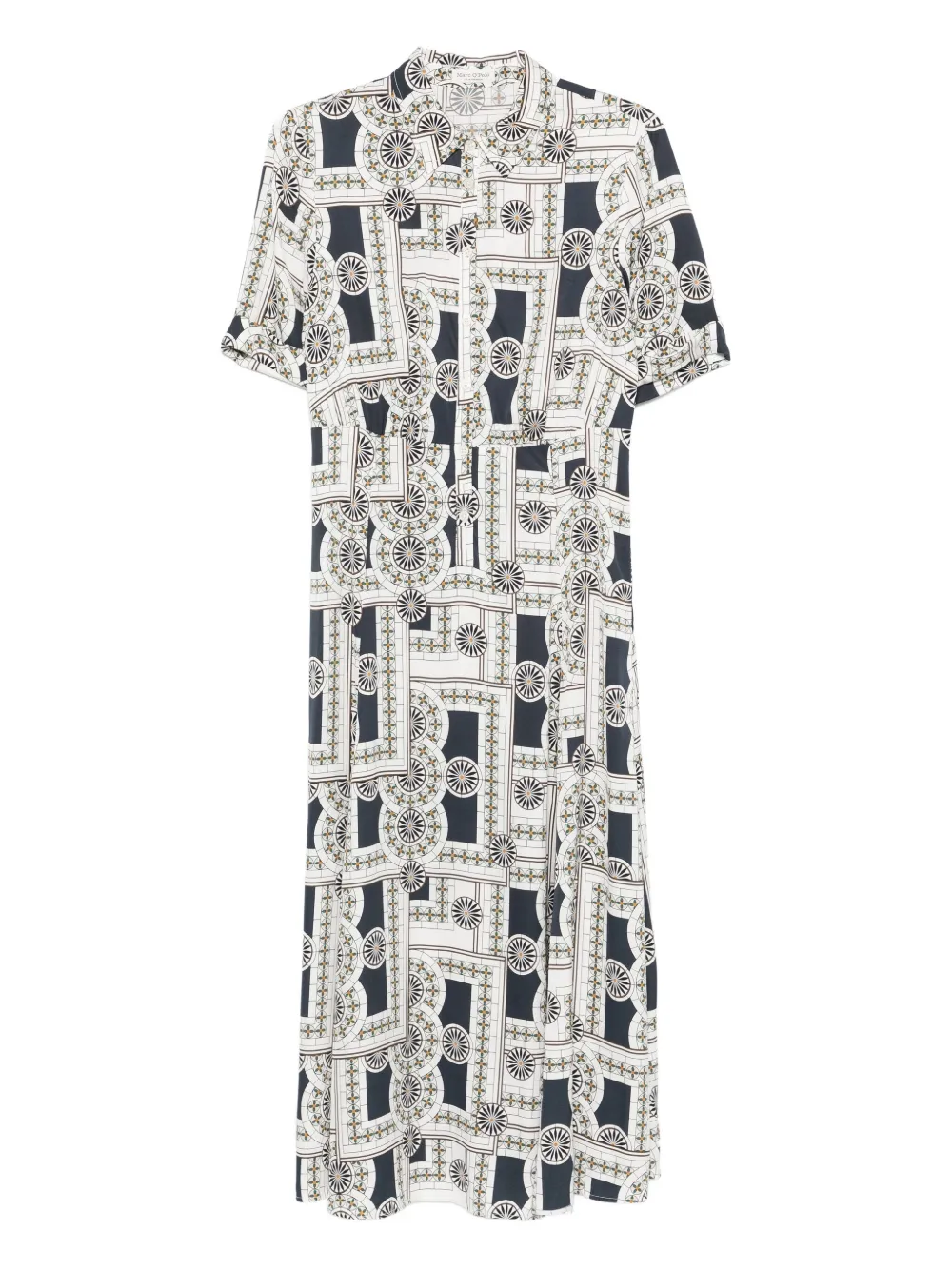 Marc O'Polo Midi-jurk met geometrische print Wit