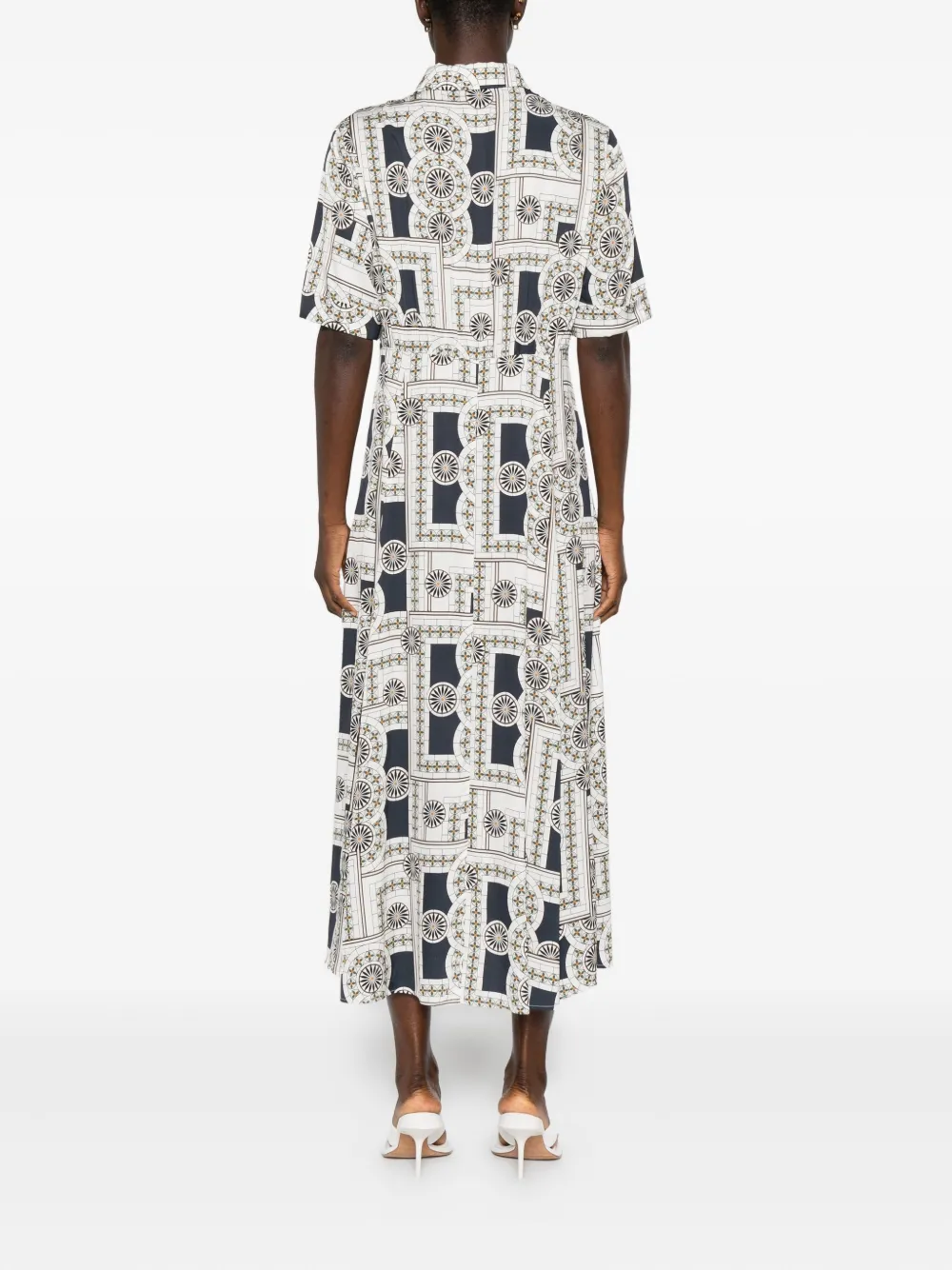 Marc O'Polo Midi-jurk met geometrische print Wit