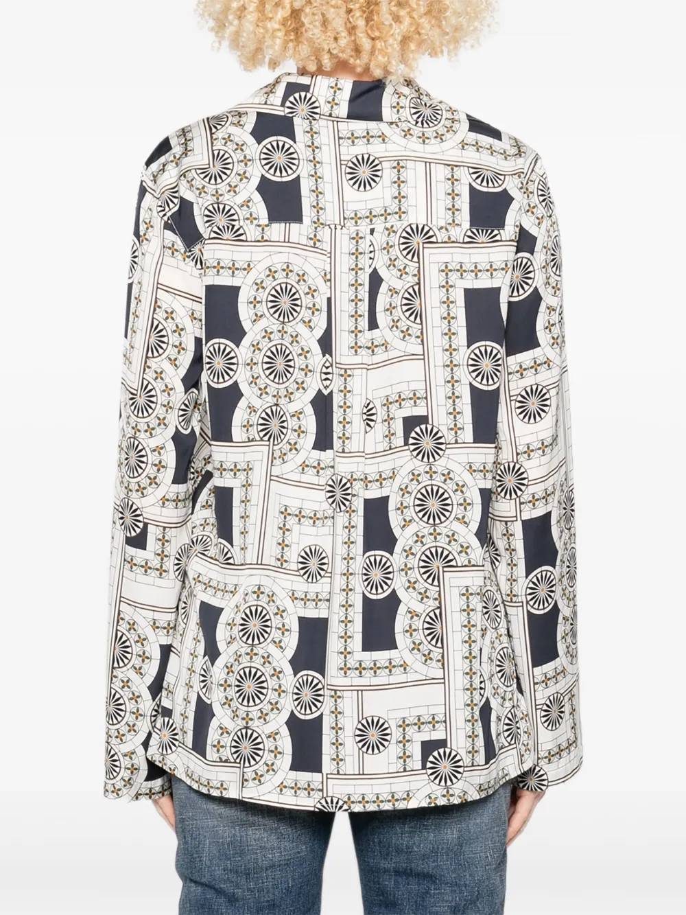 Marc O'Polo blouse met geometrische print Wit