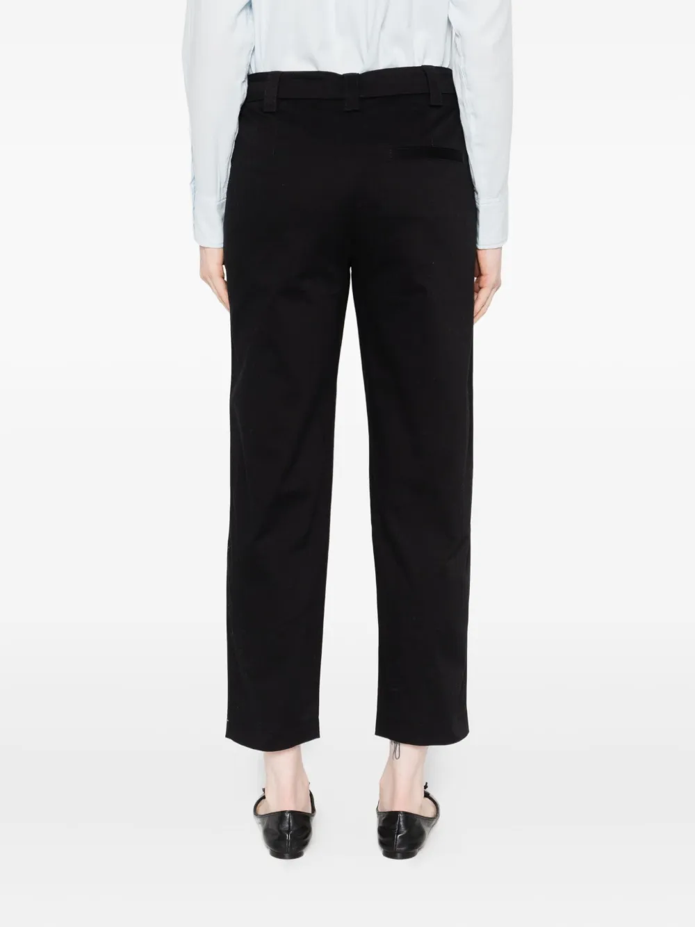 Marc O'Polo tapered trousers Zwart