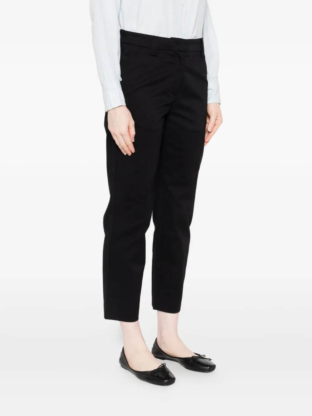 Marc O'Polo tapered trousers Zwart