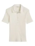 Marc O'Polo ribbed polo top - White