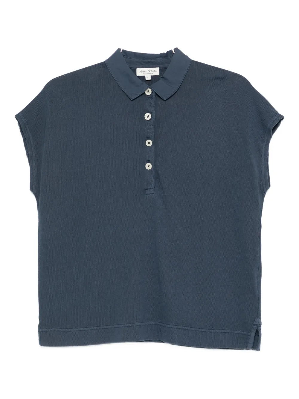 Marc O'polo Short-sleeved Button Top In Green