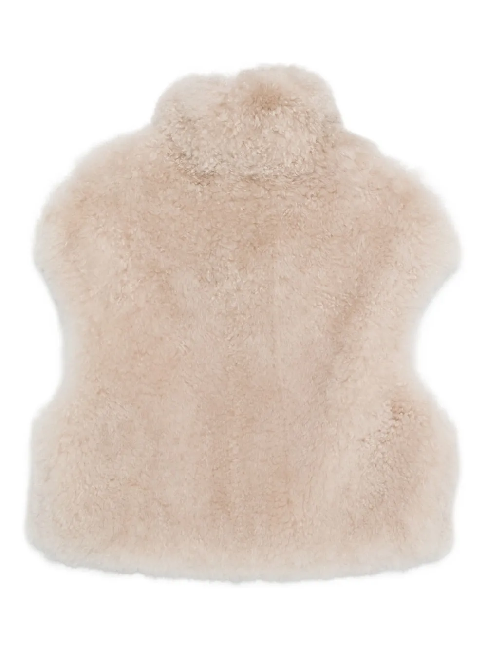 Liska High-neck Sleeveless Gilet In Neutral