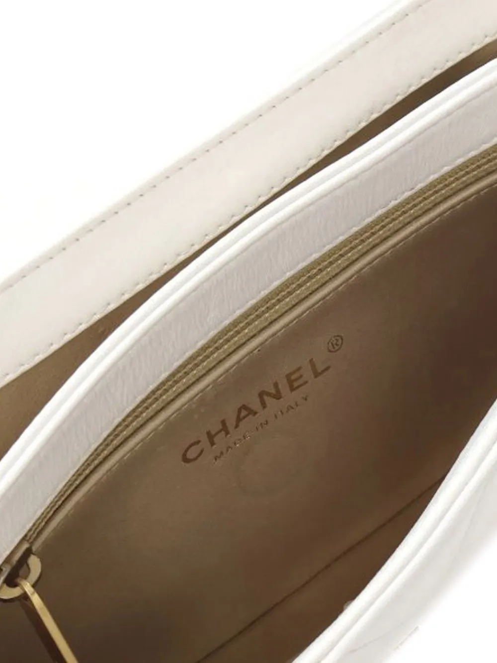 Pre-owned Chanel 2021-2024 Small Quilted Lambskin Crystal Logo Letters Chain Flap Satchel