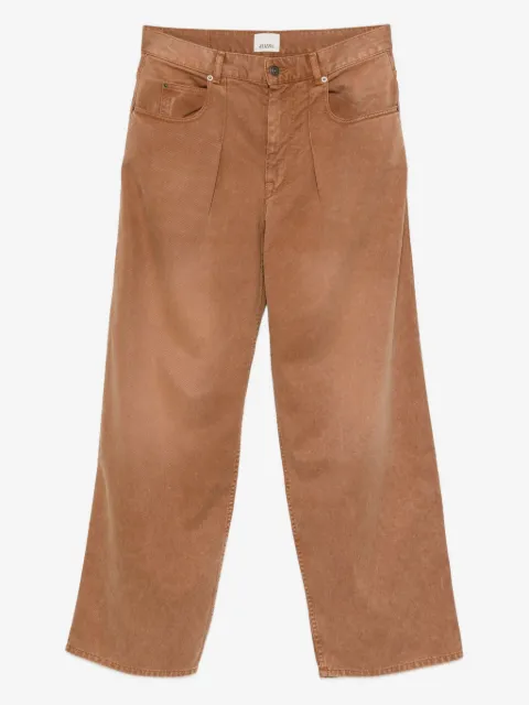 ISABEL MARANT pleat cotton straight-leg jeans