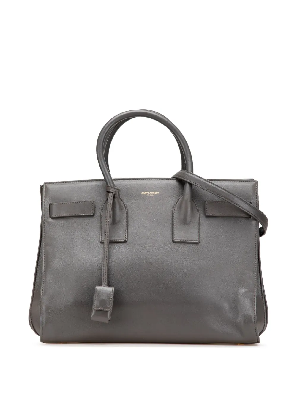 Pre-owned Saint Laurent 2010-2025 Small Leather Sac De Jour Satchel