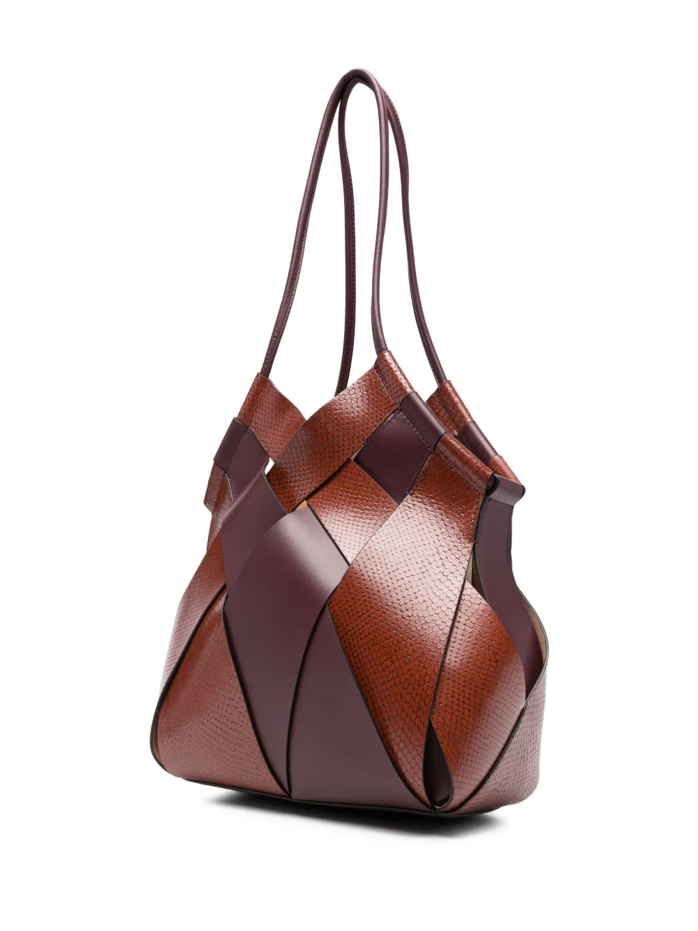 Ulla Johnson Charlotte leren schoudertas Paars