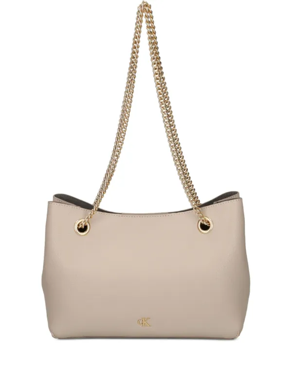Calvin Klein chain-strap Satchel Bag Neutrals FARFETCH IN